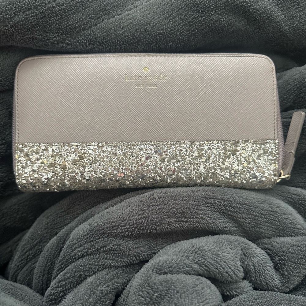 Kate Spade Gray Glitter Wallet